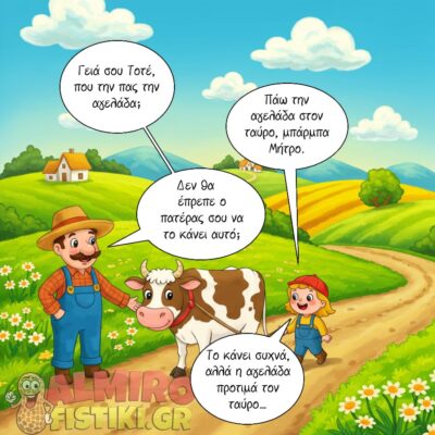 Η αγελάδα και ο ταύρος. Μια ιστορία από την ύπαιθρο