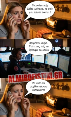 Μια ξανθιά καίγεται