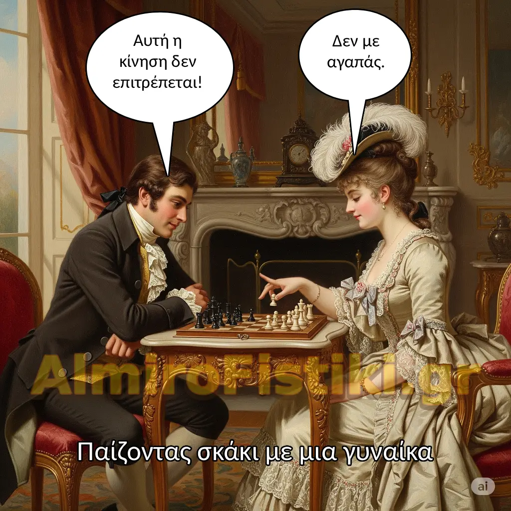 AlmiroFistiki Playing chess with a woman
