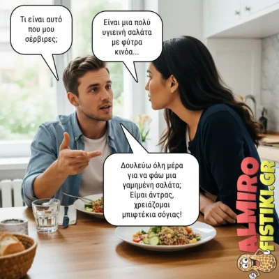 Ένας άντρας χρειάζεται μπιφτέκια
