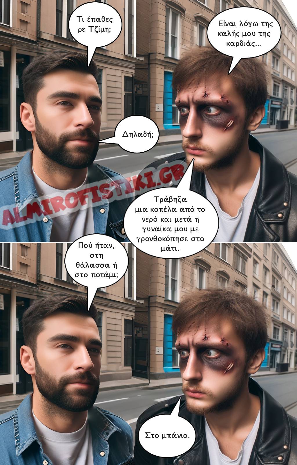 Ο Τζίμης έσωσε κοπέλα από το νερό του μπάνιου — και η γυναίκα του τον «ευχαρίστησε» με γροθιά στο μάτι.
