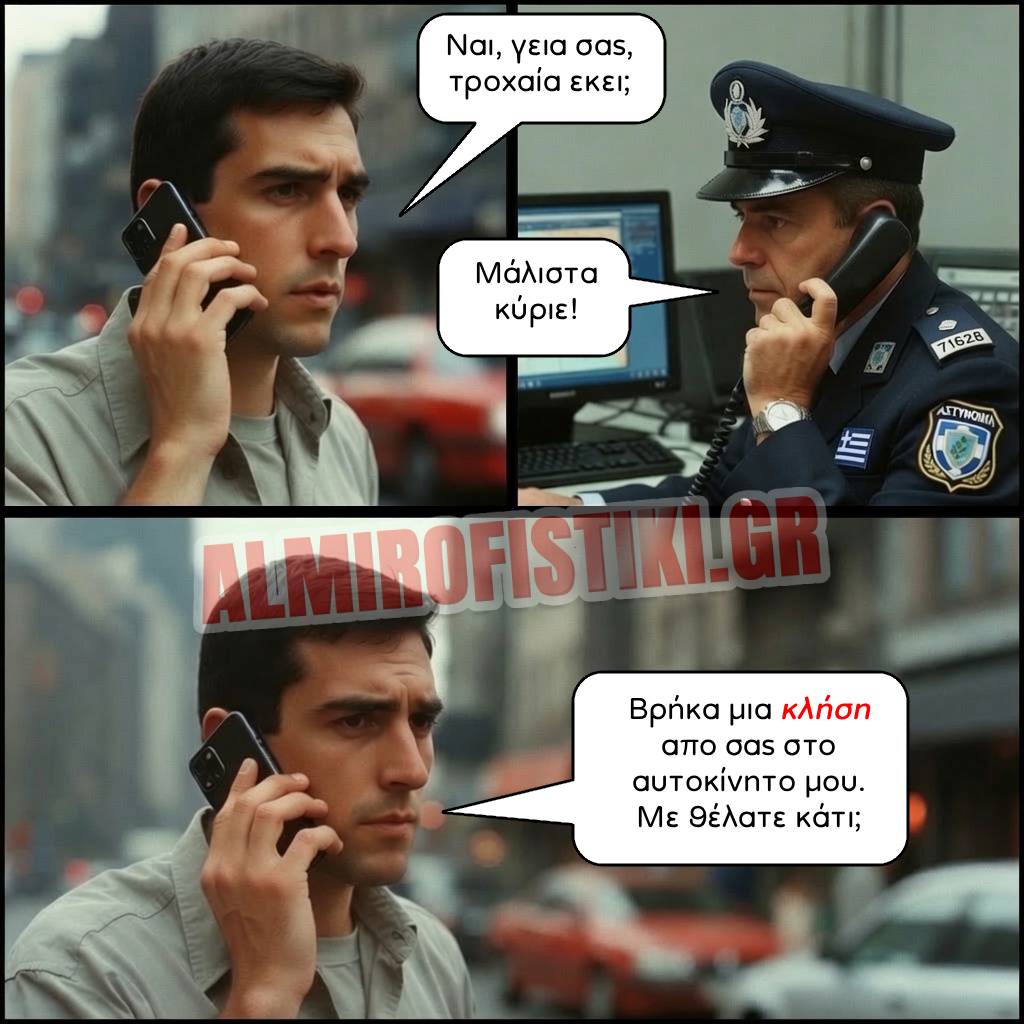 Άντρας καλεί την Τροχαία για να μάθει γιατί του άφησαν "κλήση" στο αυτοκίνητο...