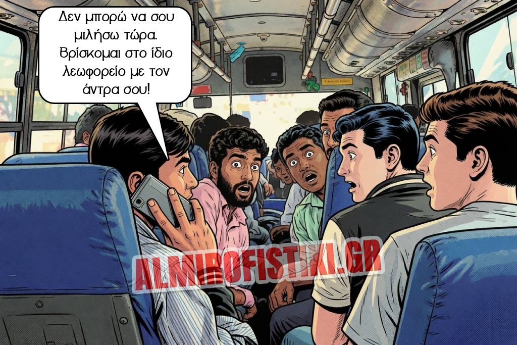 Άντρας στο λεωφορείο χαμηλώνει φωνή στο τηλέφωνο — το μυστικό ταξίδι έγινε ξαφνικά... ομαδικό!