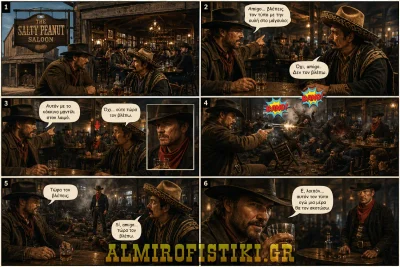 Διάλογος western με απροσδόκητη ανατροπή και μαύρο χιούμορ