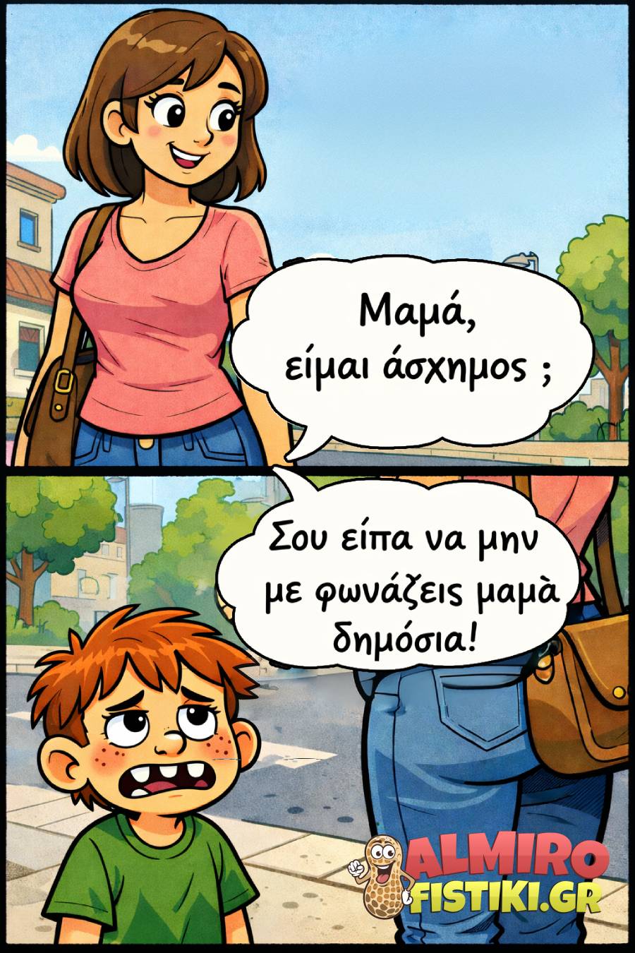 Ένα παιδί ρωτάει αν είναι άσχημο και η μητέρα του το επιπλήττει επειδή την αποκάλεσε «μαμά» δημόσια.