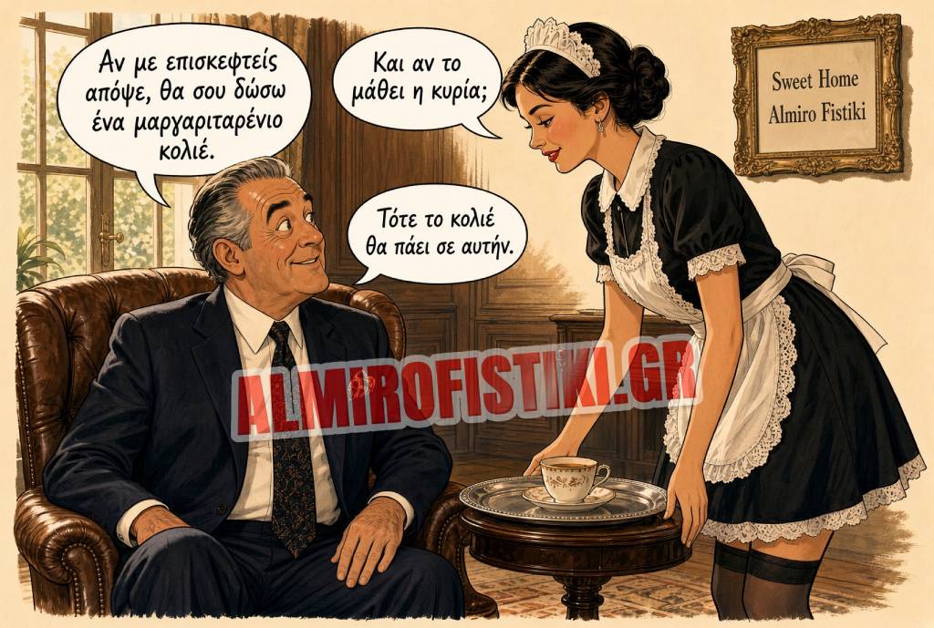 Αφεντικό προσφέρει μαργαριταρένιο κολιέ στην καμαριέρα αλλά τελικά...